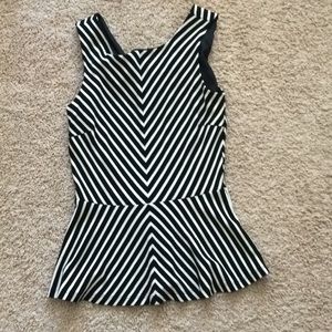 Banana republic striped peplum